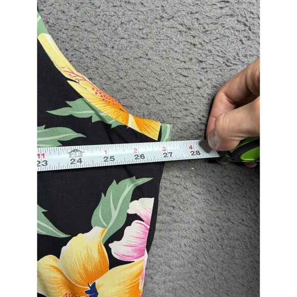 Vtg Loop Collar Hawaiian Shirt Floral Mens XL Rayon Made in USA Rockabilly - Picture 8 of 13